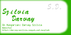 szilvia darvay business card